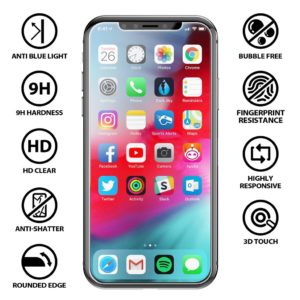 Película de Vidro Protetor de Tela iLuv Anti Blue iPhone X/XS