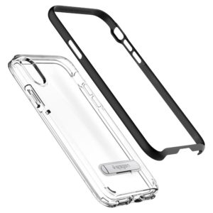 Funda iPhone X Spigen Crystal Hybrid Black