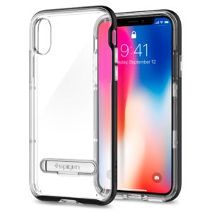 Funda iPhone X Spigen Crystal Hybrid Black